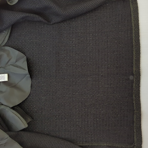 Jaclyn Smith Acrylic Open Weave Lightweight Blazer Jacket Size 10 Green Pattern - Picture 7 of 14